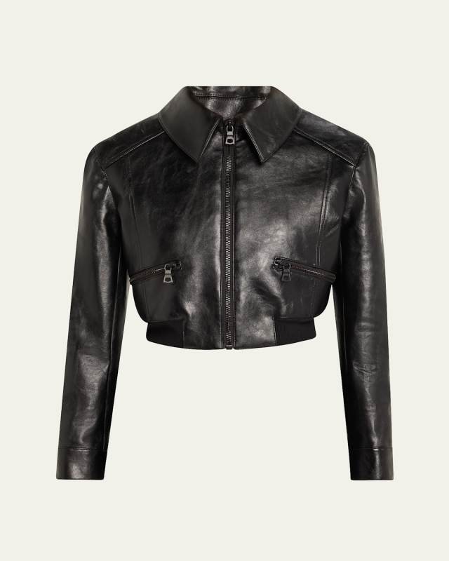 Hyde Cropped Vegan Leather Jacket